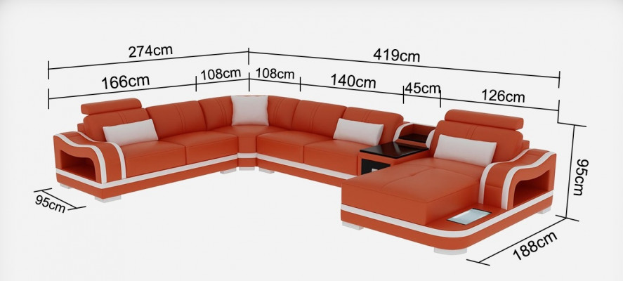 Leren bank Bank Woongroep Set Modern Design Deco Hoekbank  Leer bank Woonkamergroep Set Modern Design Deco Hoekbank