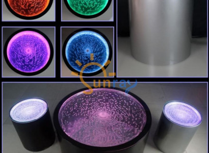 Water Design Tafel Salontafel Waterzuilen Bank Tafels LED Verlicht