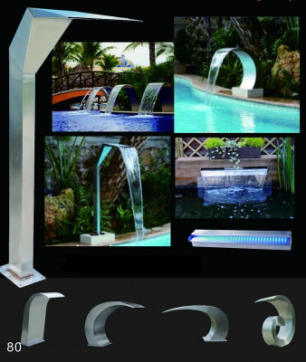 Zwembad Waterval Fontein Roestvrijstalen Waterornamenten Decoratie Installatie