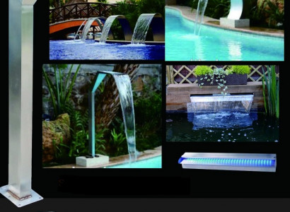 Zwembad Waterval Fontein Roestvrijstalen Waterornamenten Decoratie Installatie