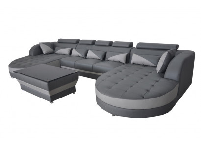 Leren bank Moderne bank Beklede bank Ontwerpwoningschap + Tafel