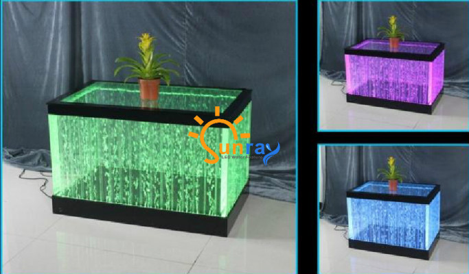 Ontwerp Tafel Salontafel Water zuilen Pilaar Water Bank Tafels LED