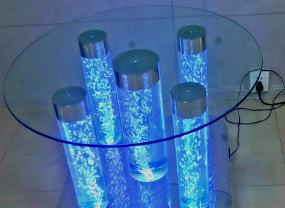Water Design Tafel Salontafel Waterzuilen Pilaar Bank Tafels LED