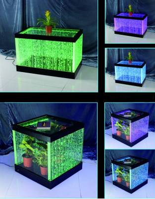 Tafel Salontafel Ontwerp Water zuilen zuil Waterbank Tafels LED