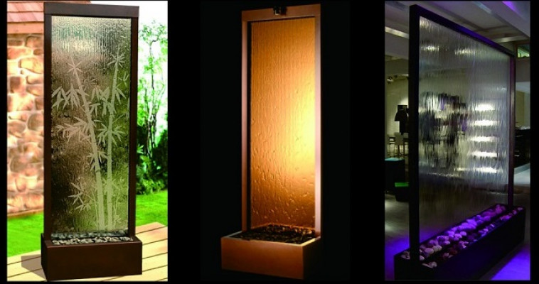 Wandpaneel LED watermuur water muren bubbelen muur watermuur.