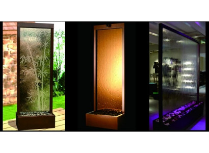 Wandpaneel LED watermuur water muren bubbelen muur watermuur.