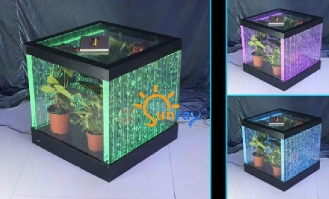 Ontwerp Tafel Salontafel Water Zuil Pilaar Bank Tafels LED Verlicht
