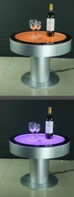 Ontwerp Tafel Salontafel Waterzuil Pilaar Water Bank LED Verlicht