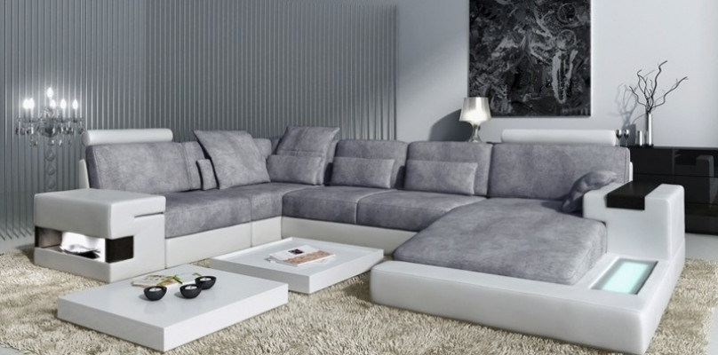Textiel bankstel USB-bekleding hoekbank lounge set leren bankstel design bankstel