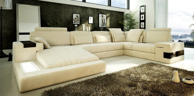 Textiel bankstel USB-bekleding hoekbank lounge set leren bankstel design bankstel