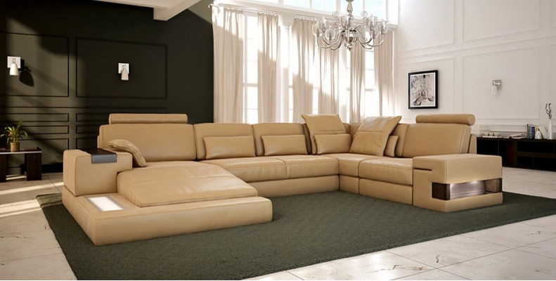 Textiel bankstel USB-bekleding hoekbank lounge set leren bankstel design bankstel
