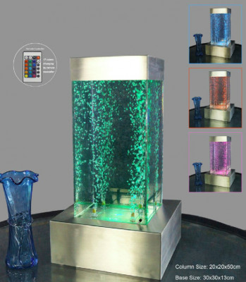 ledzuil tafel waterzuil zuilendecoratie bar winkelbalies water