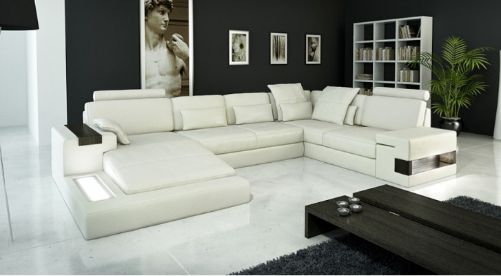 Hoekbank Bank Bank Bekleding U-vorm woonlandschap Designbanken XXL Big