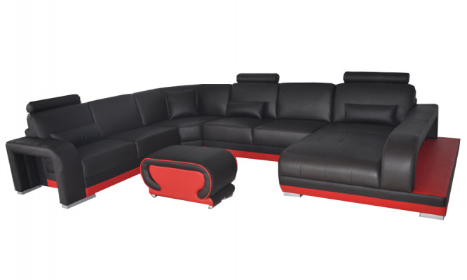 Bank Hoekbank Ontwerp Bekleed Hoekbank Woonlandschap Hoekbank Bankstel U-vorm + USB