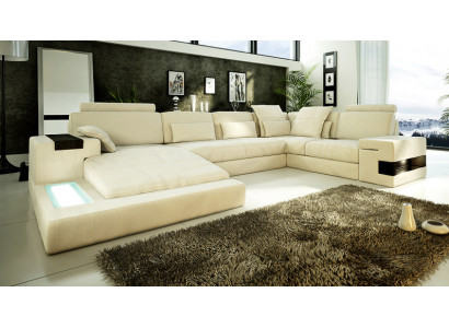 Leren bank Designer Bank U-vormige woonlandschap bank bekleden hoekbank set Nieuw Leerbank Designer Bank U-vormige woonlandschap bankhoes hoekbank set Nieuw