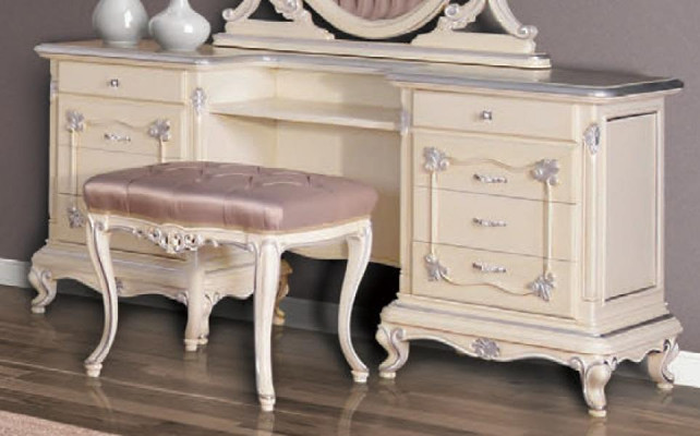 Luxe slaapkamer set Bed Nachtkastjes Kruk Kaptafel Spiegel Volledig nieuw