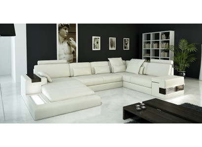 Ontwerp leren bank bank bank bekleding woonlandschap XXL grote hoekbank hoek Bellini
