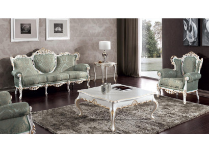 Sofaset Bank Klassiek Barok Meubels Woonkamer Bank 5-dlg. Bank Tafel