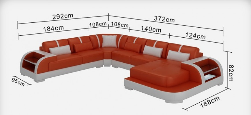 Moderne leren bank bankstel ontwerp hoekbank hoekstel bank licht USB