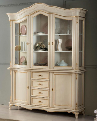 Vitrine kast van massief hout dressoir massief eetkamer meubels massief hout