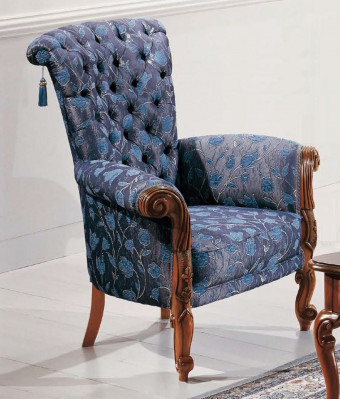 Italiaanse bankstel Bank 2x fauteuil Salontafel Bijzettafel 4-delig luxe set