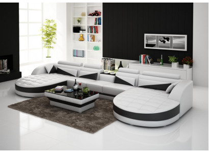 Modern design U-vormige hoekbank voor een stijlvol woonkamer.