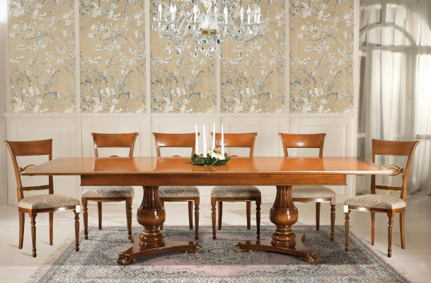 Compleet set eettafel + 6 stoelen eetkamer set eetgroep houten tafel tafels 7-delig