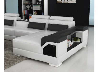 Leren bank Bank Woongebied Hoekbank Hoekbank Design Modern Bankstel G8010 Nieuw