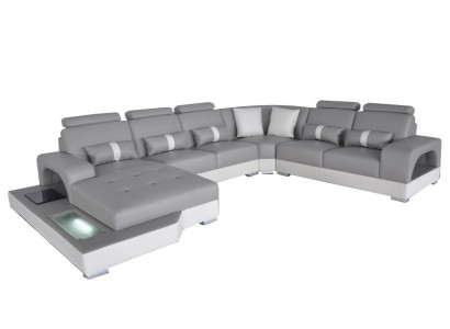 Leren hoekbank hoekwoonlandschap set design moderne bank