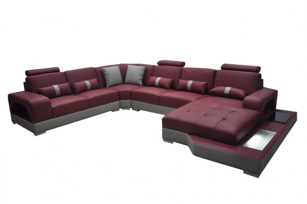 Leren hoekbank hoekwoonlandschap set design moderne bank