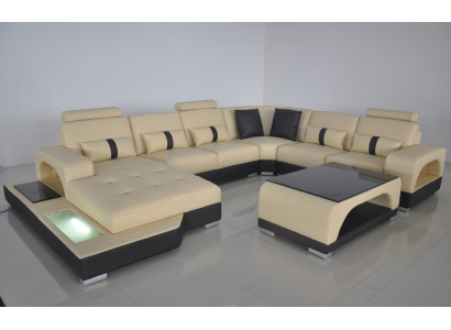 Hoekbank U-vorm Bankstel Stof Zwart U-vorm Woonlandschap Modern Luxe Bankstellen