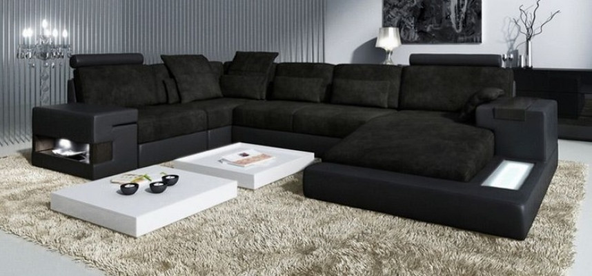 Ontwerp bank Hoekbank U-vorm Modern gestoffeerd Woonkamer meubels Hoekbank Stoffen bank