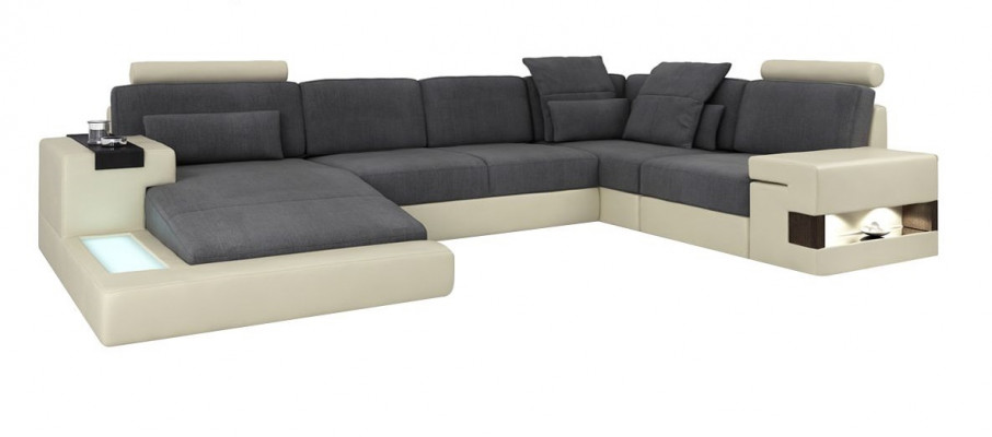 Woonkamer Designerbank Bekleding LederStof Zit Modern Hoekbank U-vorm