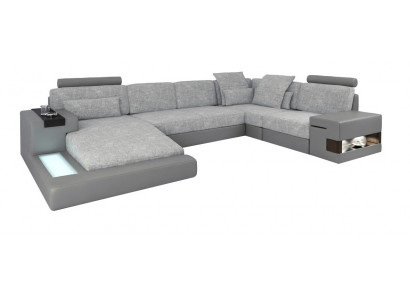 U-vorm meubels bankbed functies bekleding textiel moderne design hoekbank nieuw bankstel