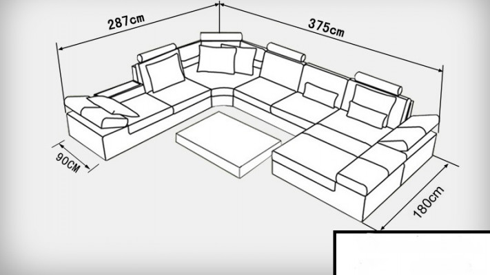 Moderne zithoek hoekbank sofa gestoffeerde bank woonlandschap leren sofa