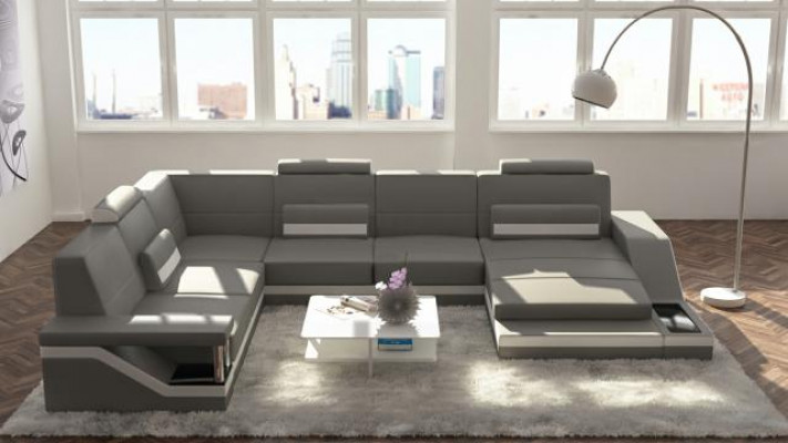 Ontwerper U-vorm bank hoekbank gestoffeerde set hoekbank bank woonlandschap