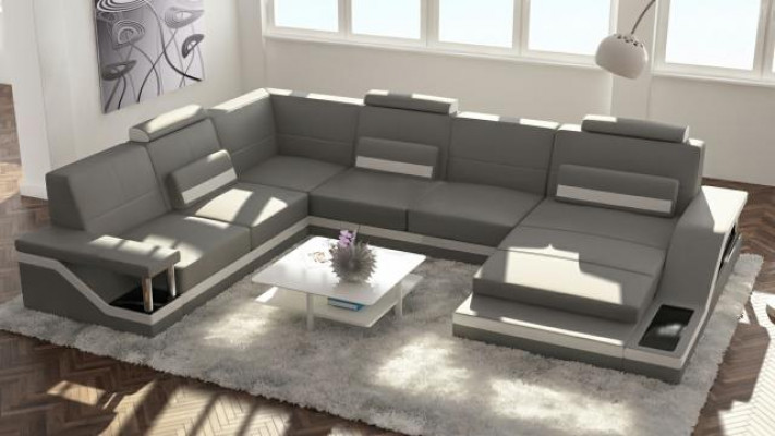 Ontwerper U-vorm bank hoekbank gestoffeerde set hoekbank bank woonlandschap