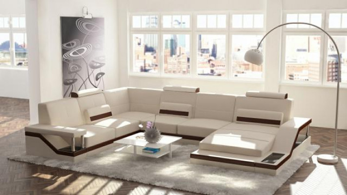 Ontwerper U-vorm bank hoekbank gestoffeerde set hoekbank bank woonlandschap
