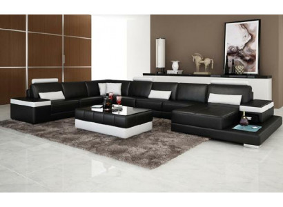 Ontwerp XXL leren bank "Premium Comfort" met hoogwaardig kunstleer