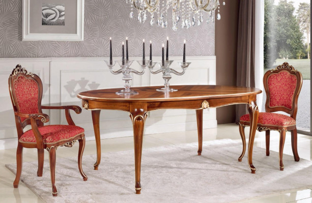Eetkamer set Eettafel Groep Klassiek Echt Hout 3-delige Set Stoelset 2x Stoelen