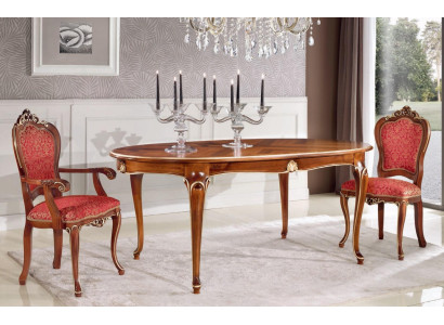 Eetkamer set Eettafel Groep Klassiek Echt Hout 3-delige Set Stoelset 2x Stoelen