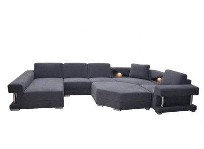 Eckbank Bank Bekleding Hoek Woonkamer Landschap Designer Bankstel Textiel + USB