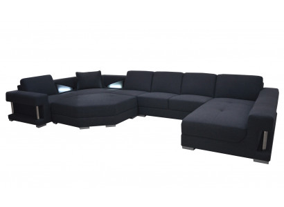 Textiel hoekbank gestoffeerd woonkamer bankstel hoekbank bank bankstellen bank + USB