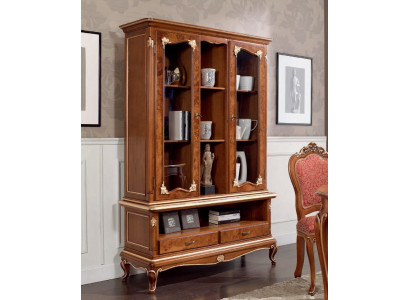 Vitrine Glas Kast Kasten Vitrines Hout Dressoir Italiaanse Meubels Bruin