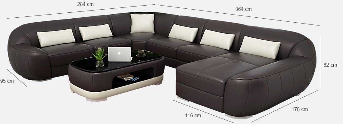 Leren bankstel hoekbank hoekbankhoekbank hoekset ronde designbank nieuw R7007E