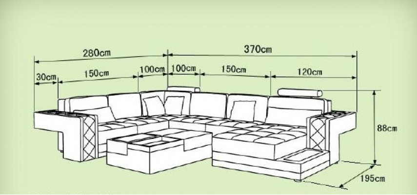 Hoekbank leren bank Big XXL U-vorm woonlandschap bank bank set Nieuw