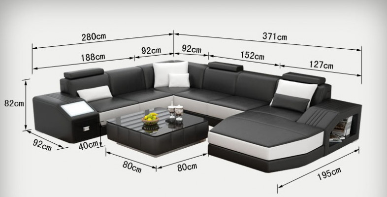 Eckbankstel Leren Bank Woonkamer Bankstel Sofa's Woonlandschap + USB