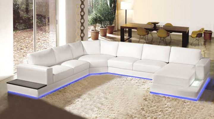 Ontwerp leren bank woonlandschap bank hoekbank hoekstuk suite modern bankstel met USB