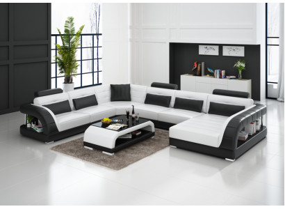Sofagroep met USB-bekleding, bankstel 3+2+1 lederen banken bankstellen compleet