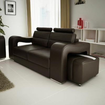 Ontwerper leren bankstel, bankstel met USB, bank, zitkussen set 3+2+1 sets